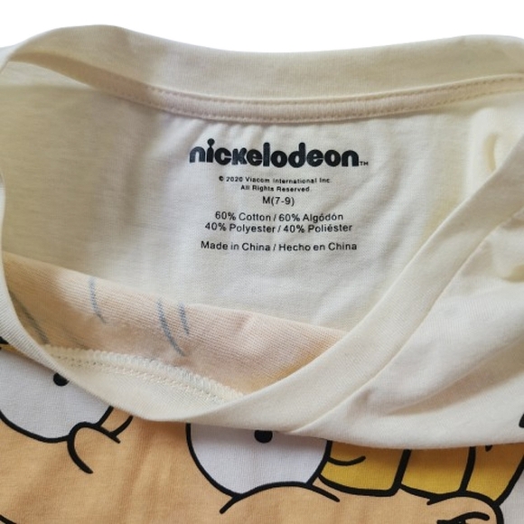 Nickelodeon Y2K Womens M Oversized Short Sleeve Cropped Rugrats Wierd Girl Top - Picture 4 of 5